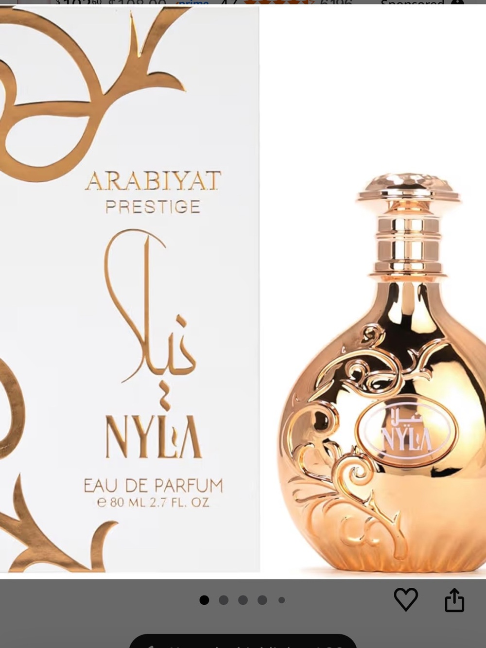Nyla Arabiyat Prestige Eau de Parfum - Rose Gold BottleNew 2.7 FL.OZ